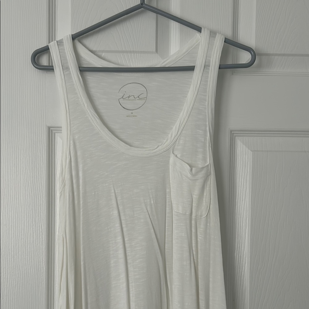 INC International Concepts Women's White Tank Top, excellent condition